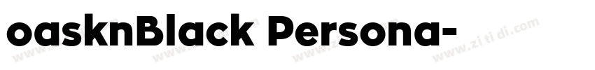 oasknBlack Persona字体转换